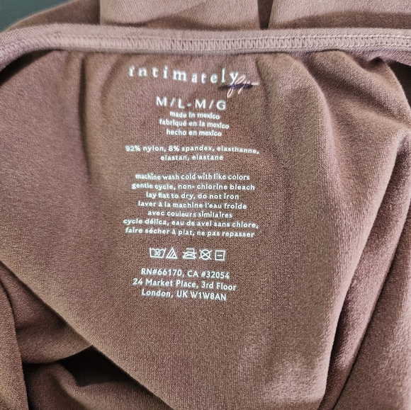 Free People Intimately Chocolate Seamless Open Back Long Sleeve Size Medium - Picture 7 of 7